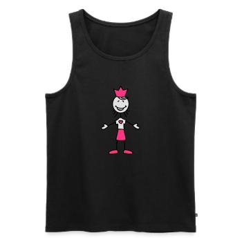 happy_princess - Men's Premium Organic Tank Top - black - Front - Michal (187cm)