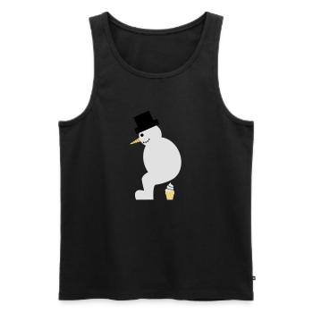 Mobile Softeis-Fabrik? - Männer Premium Bio Tank Top - Schwarz - Vorne - AI Model Male 178 light (178cm)