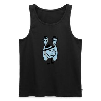 mafia - Men's Premium Organic Tank Top - black - Front - Michal (187cm)
