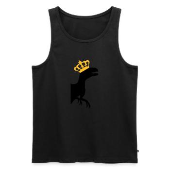 Raptor King Crown King T -Rex - Men's Premium Organic Tank Top - black - Front - Michal (187cm)