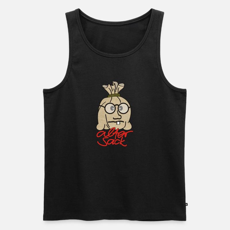 Alter Sack - Männer Premium Bio Tank Top - Schwarz