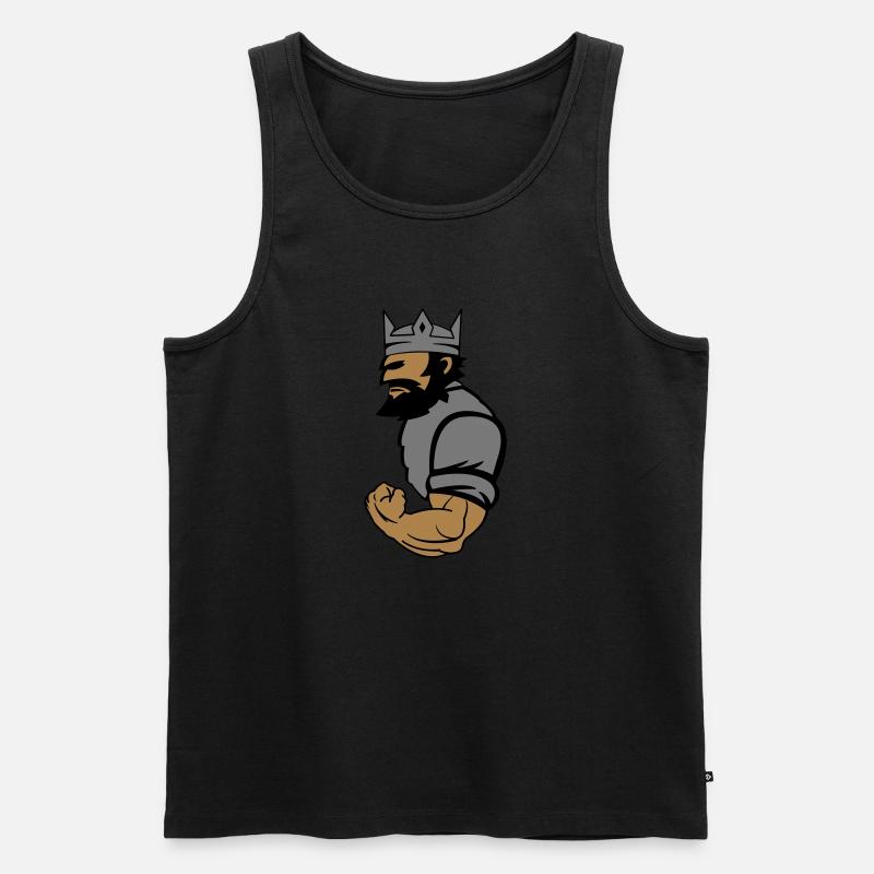 king_02 - Männer Premium Bio Tank Top - Schwarz