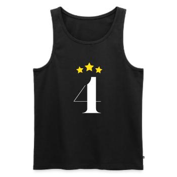 4. Geburtstag - Männer Premium Bio Tank Top - Schwarz - Vorne - AI Model Male 178 light (178cm)