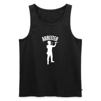 Arbeiter - Männer Premium Bio Tank Top - Schwarz - Vorne - Michal (187cm)