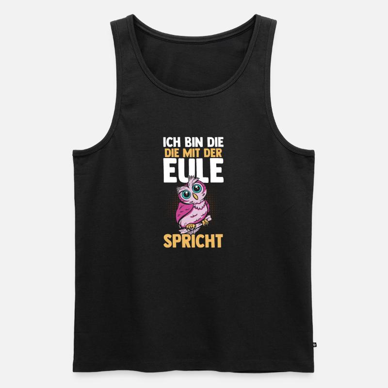 Eulen - Männer Premium Bio Tank Top - Schwarz