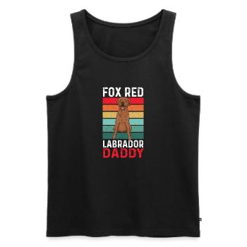 Foxred Labrador Fox Red Labrador Retriever - Men's Premium Organic Tank Top - black - Front - AI Model Male 178 light (178cm)