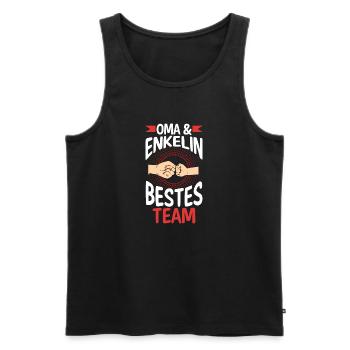 Oma Großmutter und Enkelin - Männer Premium Bio Tank Top - Schwarz - Vorne - Michal (187cm)