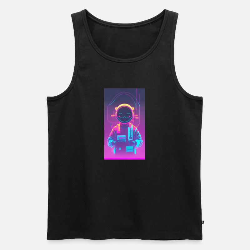 Cyber chill - Männer Premium Bio Tank Top - Schwarz