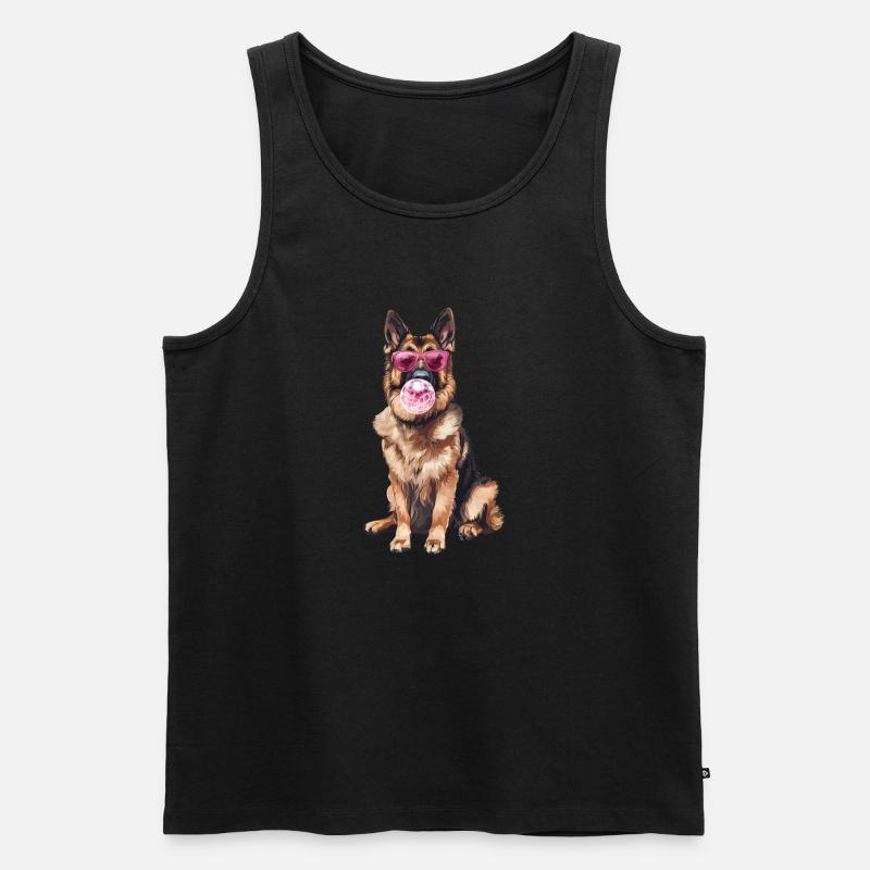 Deutscher Schäferhund - Männer Premium Bio Tank Top - Schwarz
