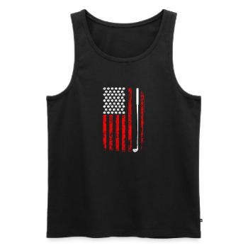 Golfer Golfing Vintage Golf Masters Golfspieler - Männer Premium Bio Tank Top - Schwarz - Vorne - Michal (187cm)