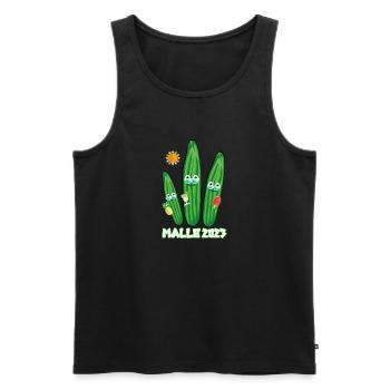 cucumber family,cucumber,cucumber,mall, Mallorca - Men's Premium Organic Tank Top - black - Front - AI Model Male 178 light (178cm)