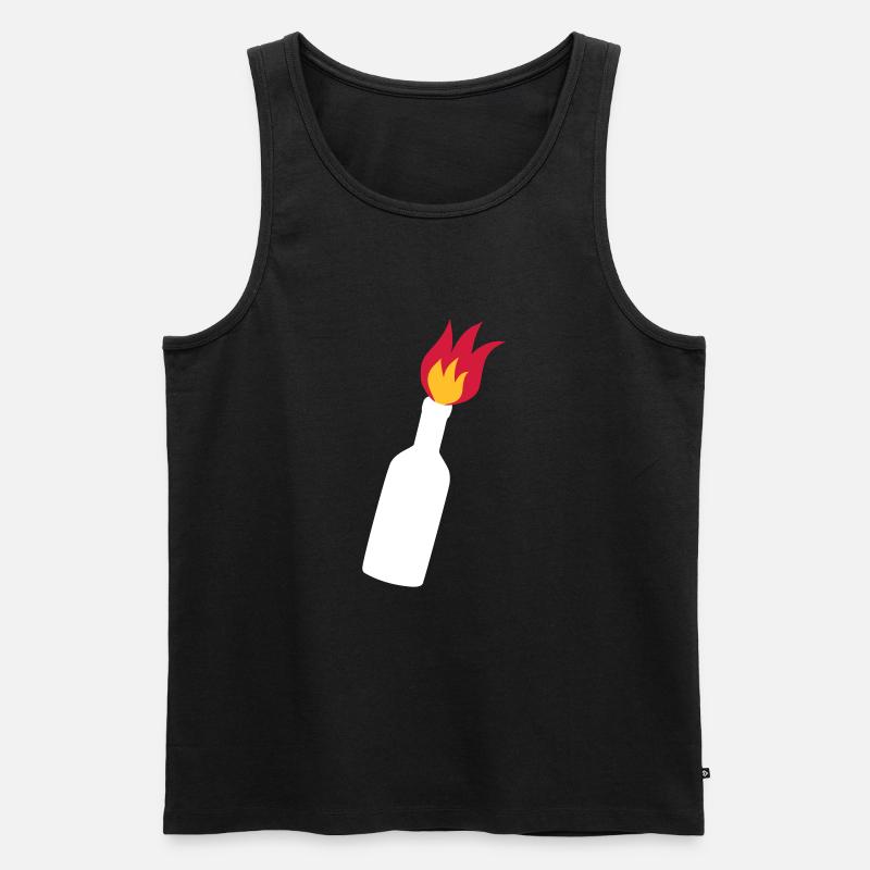 Molotow Cocktail - Männer Premium Bio Tank Top - Schwarz