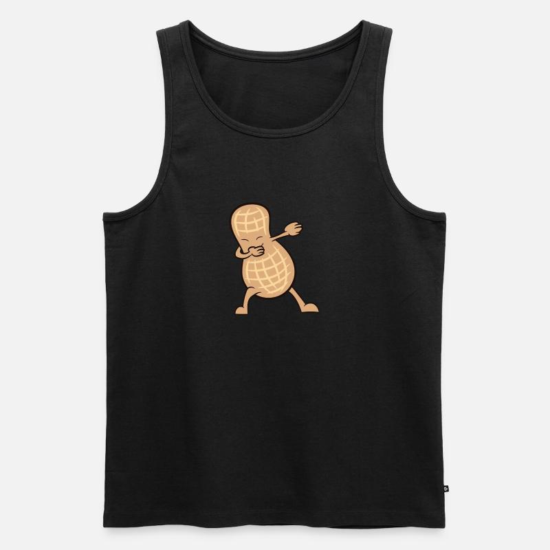 Erdnuss - Dab, dabbing, dabben, tanzen - Männer Premium Bio Tank Top - Schwarz