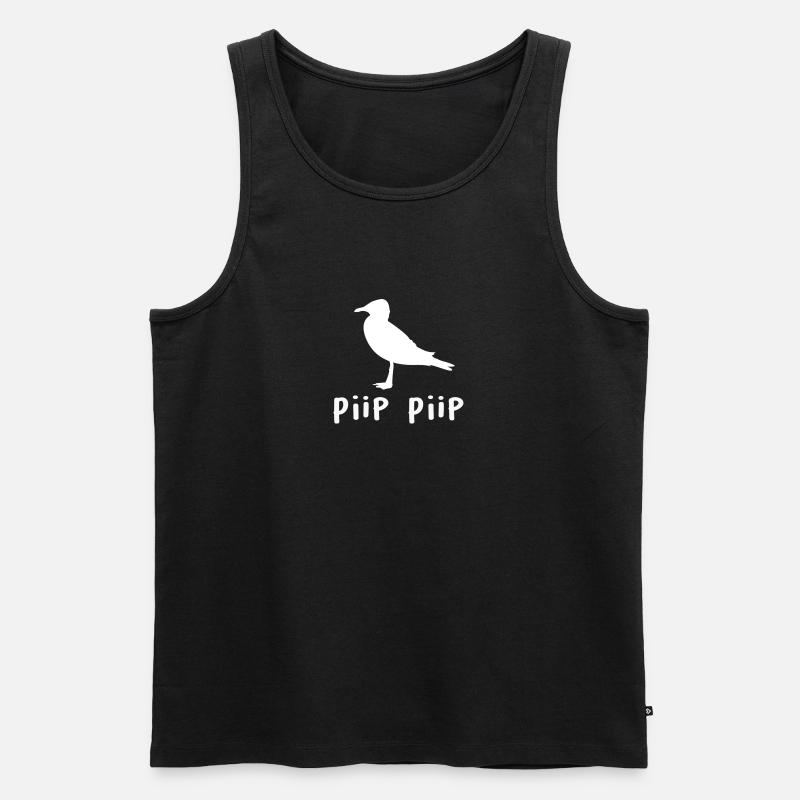 Vogel macht Piip Piip - Männer Premium Bio Tank Top - Schwarz