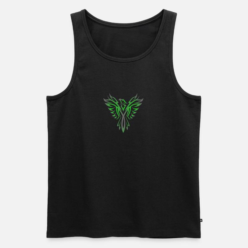 Tribal Phoenix - Männer Premium Bio Tank Top - Schwarz