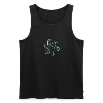 Mandala - Männer Premium Bio Tank Top - Schwarz - Vorne - Michal (187cm)