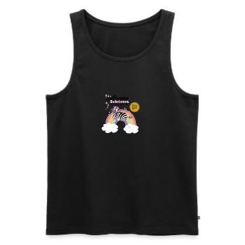 zebricorn - Men's Premium Organic Tank Top - black - Front - Michal (187cm)