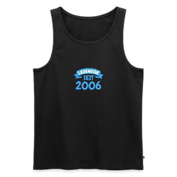 17. Geburtstag Party Geschenk Legendär seit 2006 - Männer Premium Bio Tank Top - Schwarz - Vorne - AI Model Male 178 light (178cm)