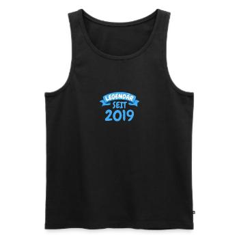 4. Geburtstag Party Geschenk Legendär seit 2019 - Männer Premium Bio Tank Top - Schwarz - Vorne - Michal (187cm)