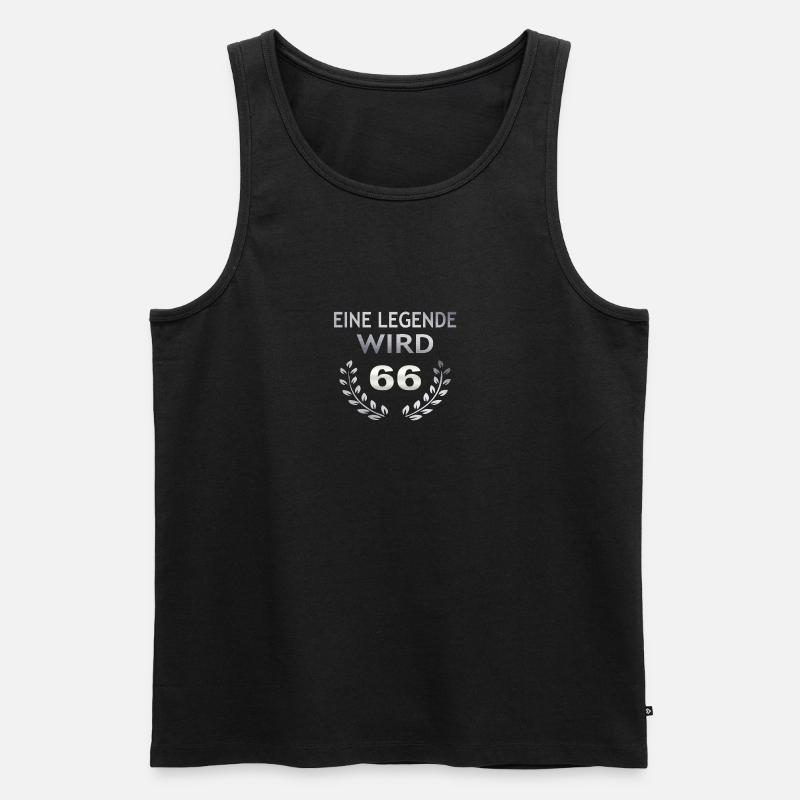 Eine Legende wird 66 - Männer Premium Bio Tank Top - Schwarz