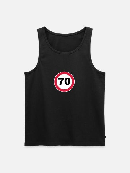 70th Birthday - Men's Premium Organic Tank Top - black