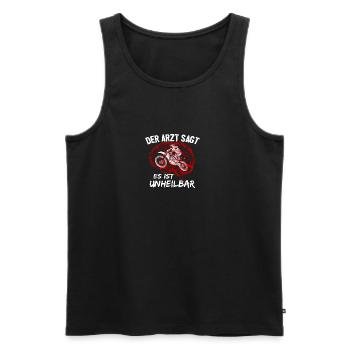 Motocross - Es ist unheilbar - Dirtbike rot - Männer Premium Bio Tank Top - Schwarz - Vorne - Michal (187cm)