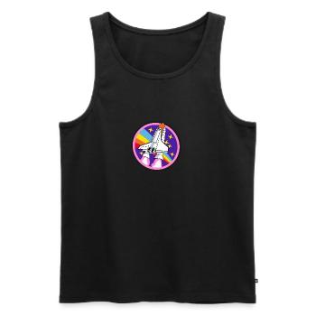 Space Shuttle - Men's Premium Organic Tank Top - black - Front - AI Model Male 178 light (178cm)