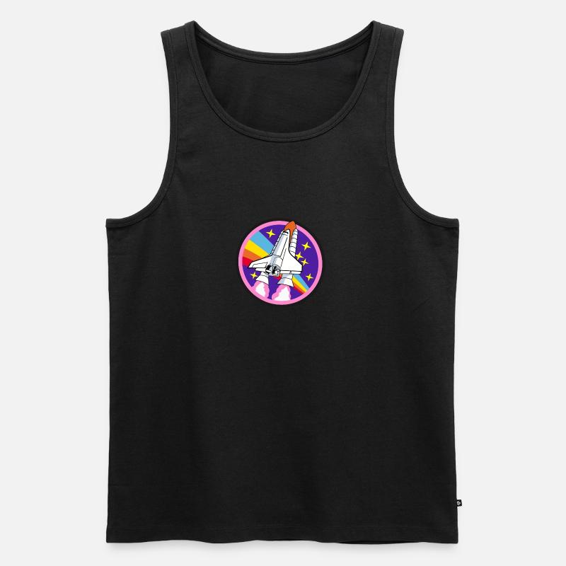 Space Shuttle - Männer Premium Bio Tank Top - Schwarz