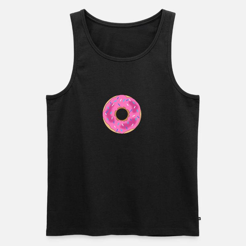 Donut - Männer Premium Bio Tank Top - Schwarz