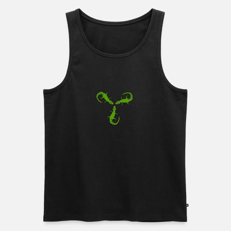 Eidechsen - Männer Premium Bio Tank Top - Schwarz