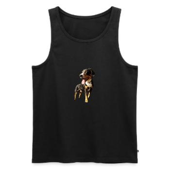 Der süße Hund - Männer Premium Bio Tank Top - Schwarz - Vorne - Michal (187cm)