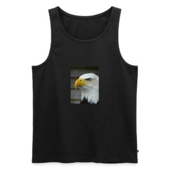 American Bald Eagle - Men's Premium Organic Tank Top - black - Front - AI Model Male 178 light (178cm)