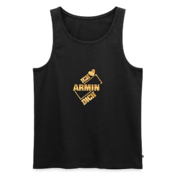 Liebespaar für Armin Couple Liebe - Männer Premium Bio Tank Top - Schwarz - Vorne - Michal (187cm)