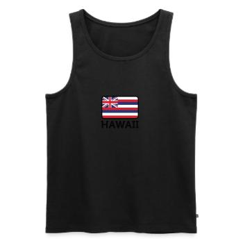 National Flag Of Hawaii - Men's Premium Organic Tank Top - black - Front - AI Model Male 178 light (178cm)
