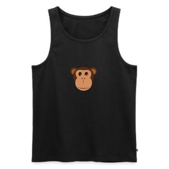 affe schimpanse gorilla pavian orangutan164 - Männer Premium Bio Tank Top - Schwarz - Vorne - AI Model Male 178 light (178cm)