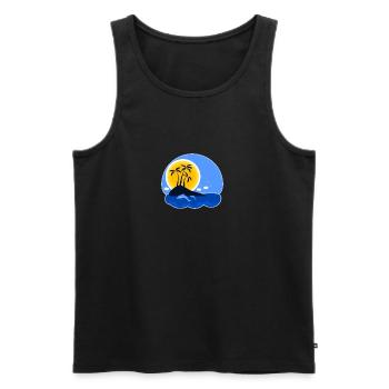 Urlaub Insel - Männer Premium Bio Tank Top - Schwarz - Vorne - AI Model Male 178 light (178cm)