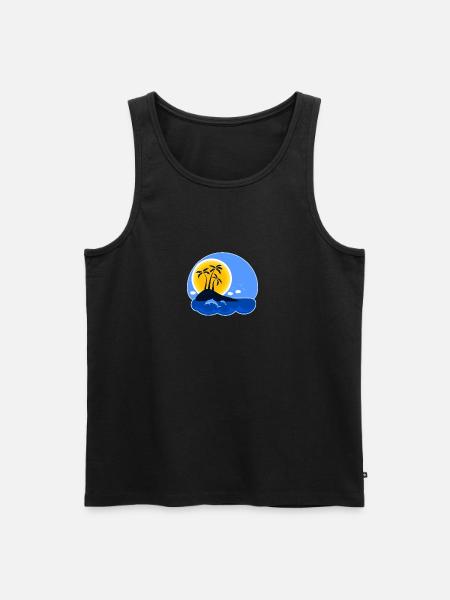 ferieø - Herre Premium økologisk tanktop - sort