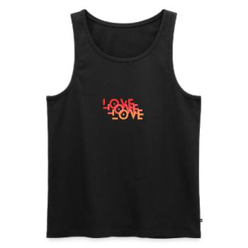 love - Männer Premium Bio Tank Top - Schwarz - Vorne - AI Model Male 178 light (178cm)