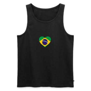 Love Liebe geschenk brazil brasilien - Männer Premium Bio Tank Top - Schwarz - Vorne - Michal (187cm)