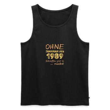 es 1989 - Männer Premium Bio Tank Top - Schwarz - Vorne - Michal (187cm)