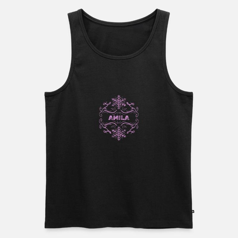 Amila als Ehefrau - Männer Premium Bio Tank Top - Schwarz