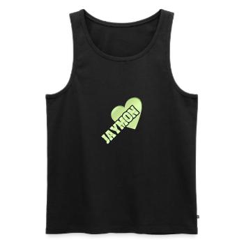 Jaymon als Gold - Männer Premium Bio Tank Top - Schwarz - Vorne - AI Model Male 178 light (178cm)