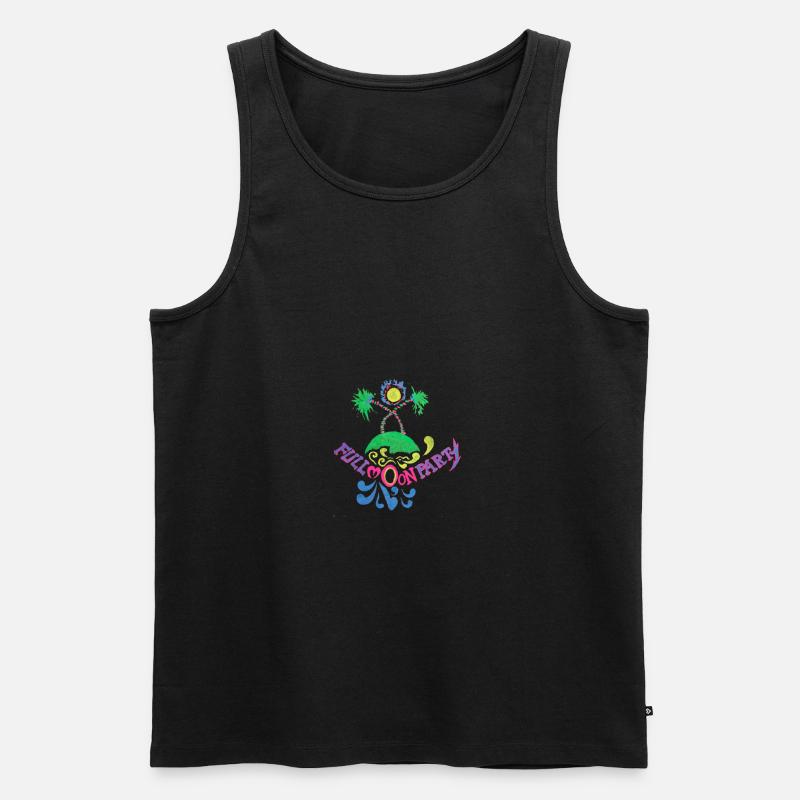 Full Moon Party - Männer Premium Bio Tank Top - Schwarz