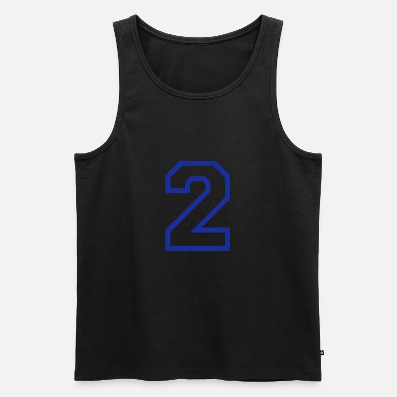 DIE NUMMER ZWEI, 2 - Männer Premium Bio Tank Top - Schwarz
