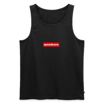 techno mischpult red bass bpm speedcore - Männer Premium Bio Tank Top - Schwarz - Vorne - AI Model Male 178 light (178cm)