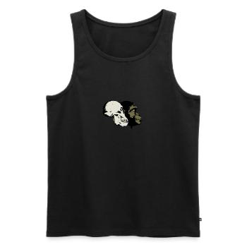 Evolution - Männer Premium Bio Tank Top - Schwarz - Vorne - AI Model Male 178 light (178cm)