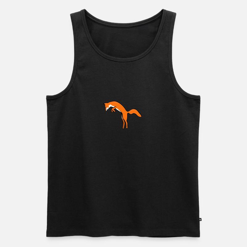arctic fox fuchs65 - Männer Premium Bio Tank Top - Schwarz