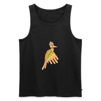 Specht - Männer Premium Bio Tank Top - Schwarz - Vorne - AI Model Male 178 light (178cm)