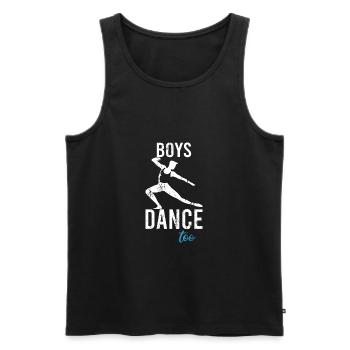 Boys Dance Too Guy Ballet Young Man Dancer - Men's Premium Organic Tank Top - black - Front - AI Model Male 178 light (178cm)