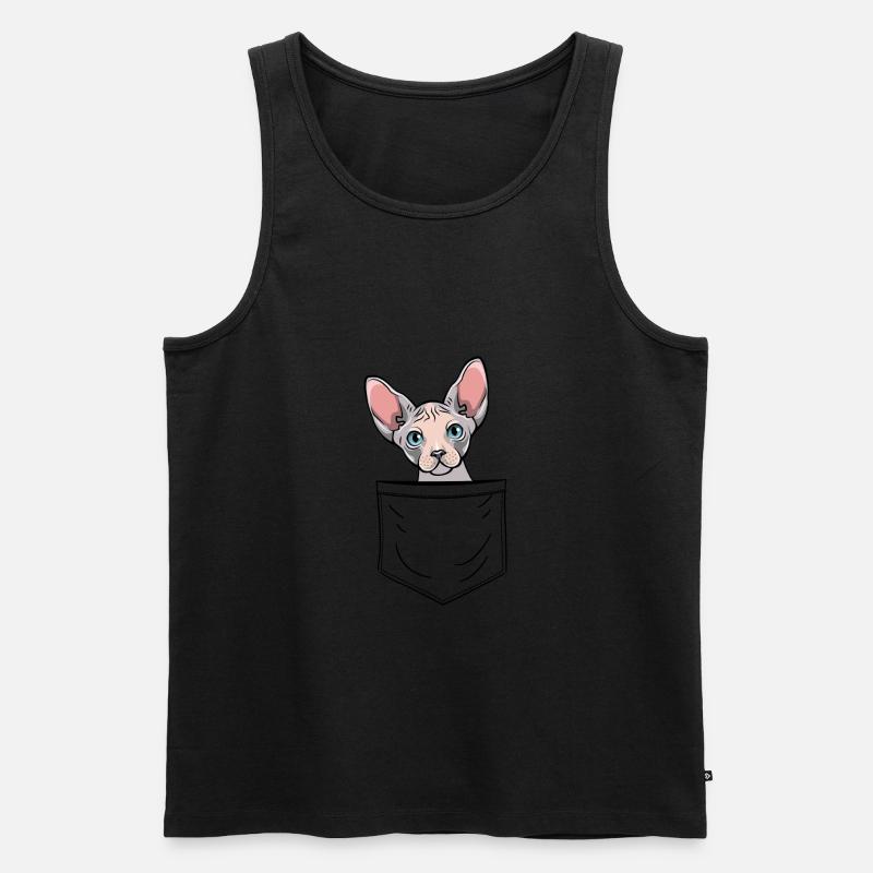Sphynx Tasche, Sphinx - Männer Premium Bio Tank Top - Schwarz